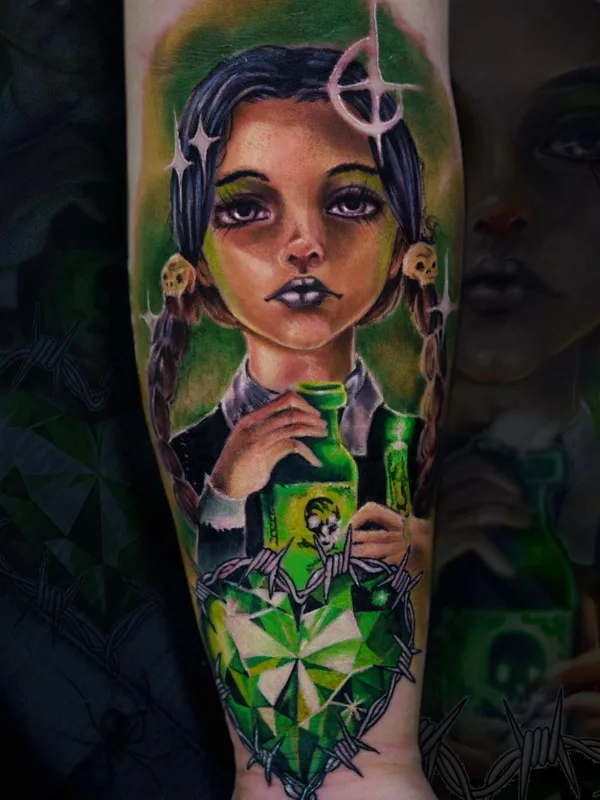 female color illustrative 타투 부위 forearm #61453 | 타투이스트 Дмитрий Коновалов
