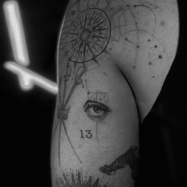 Fine Line tattoo by Heo Metri in Шымкент