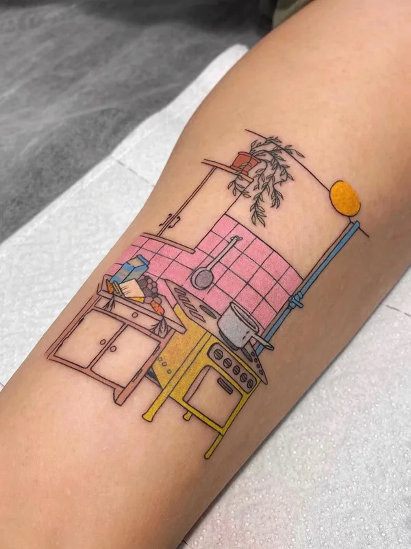 color illustrative tattoo auf forearm #61575 | Tätowierer dianabasarova
