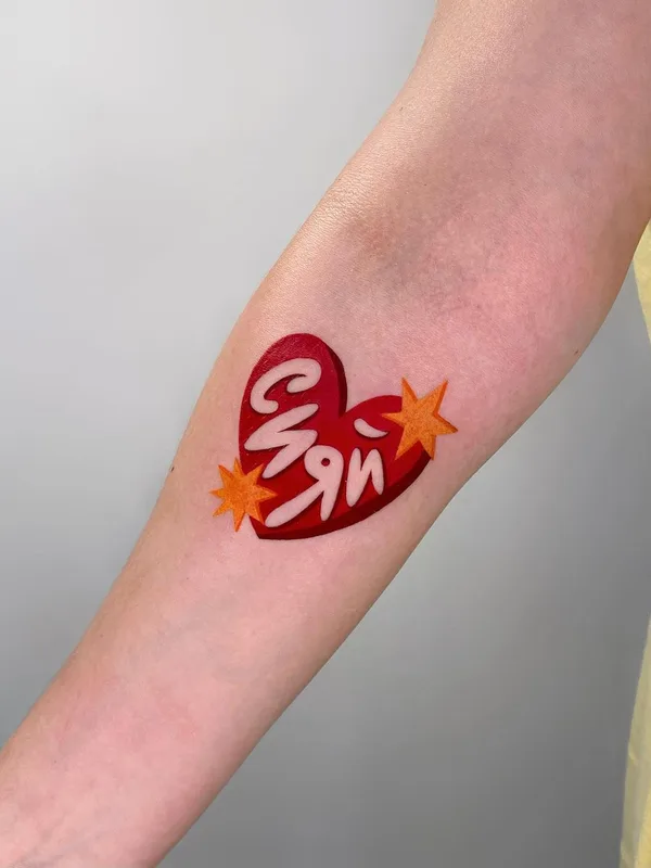 color cartoon tattoo auf forearm #61567 | Tätowierer dianabasarova