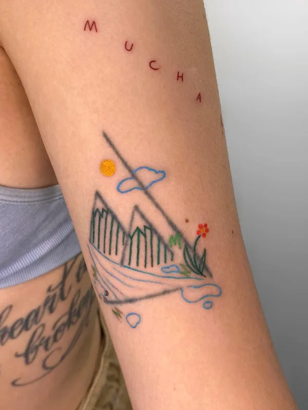color sketch tattoo auf forearm #61571 | Tätowierer dianabasarova