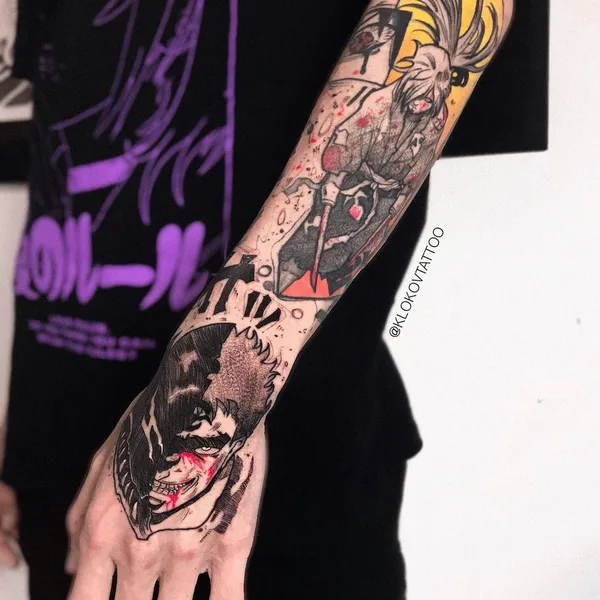 Аниме tattoo by klokovtattoo in Алматы