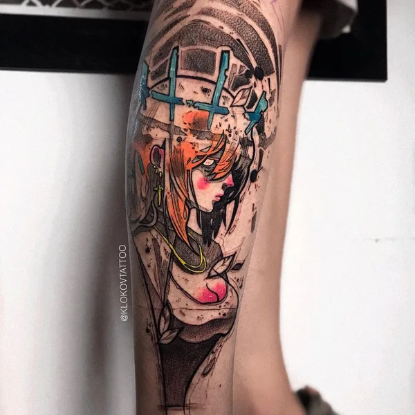 Аниме tattoo by klokovtattoo in Алматы