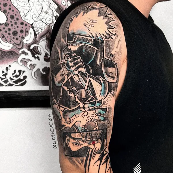 Аниме tattoo by klokovtattoo in Алматы