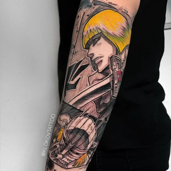 Аниме tattoo by klokovtattoo in Алматы