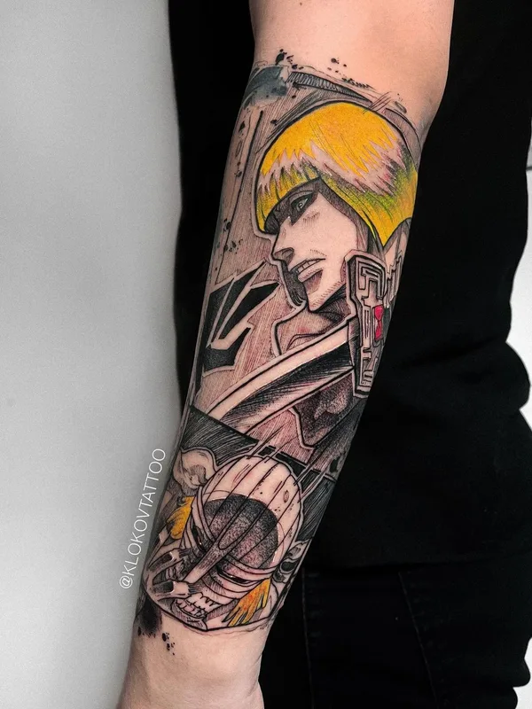 color illustrative tattoo auf forearm #61592 | Tätowierer klokovtattoo