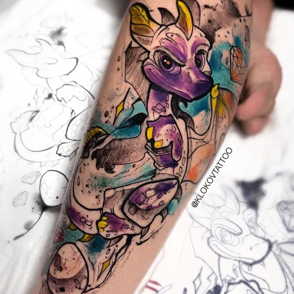 Аниме tattoo by klokovtattoo in Алматы