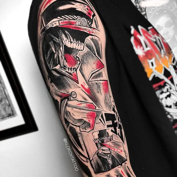 Аниме tattoo by klokovtattoo in Алматы