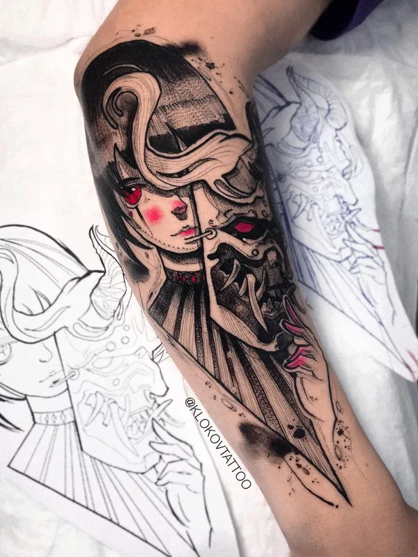 color anime tattoo auf forearm #61594 | Tätowierer klokovtattoo