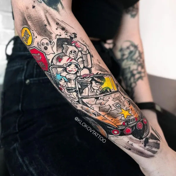 Аниме tattoo by klokovtattoo in Алматы
