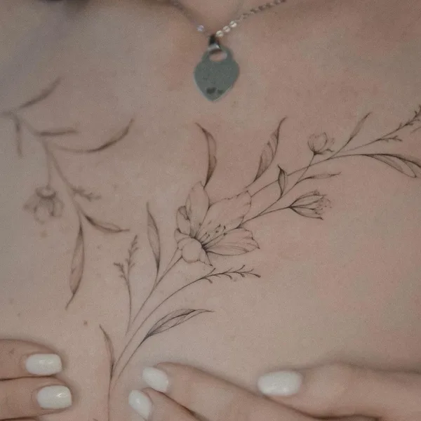 Fine Line tattoo by hhx9inx in Алматы