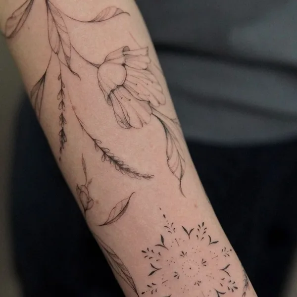 Fine Line tattoo by hhx9inx in Алматы