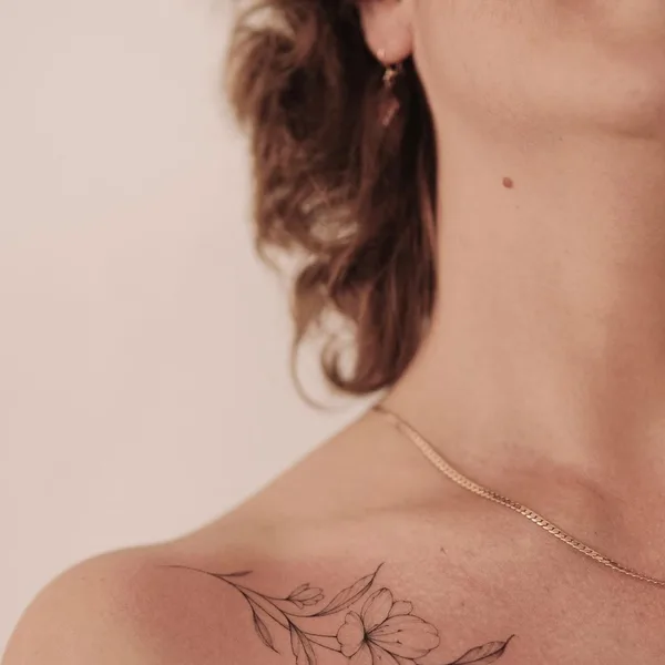 Fine Line tattoo by hhx9inx in Алматы