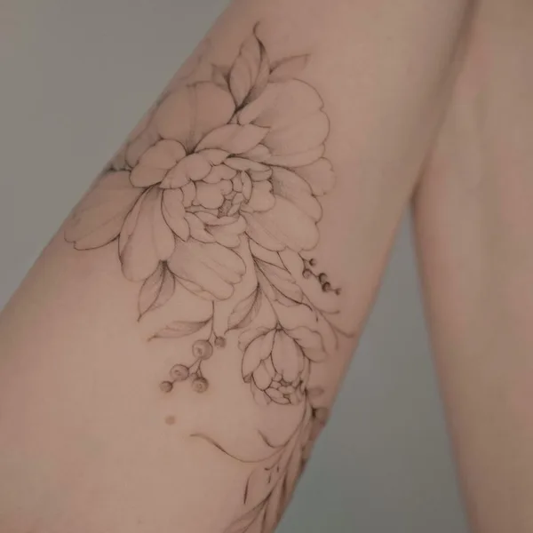 Fine Line tattoo by hhx9inx in Алматы