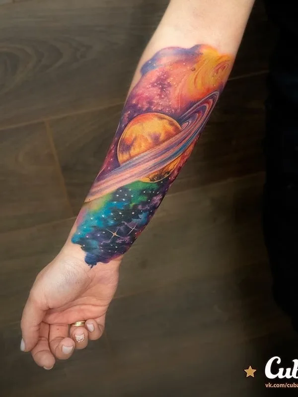 female color watercolor tatouage sur forearm #50865 | Artiste tatoueur Марина Игнатюк
