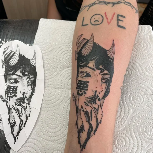Graphic tattoo by Артур Михайлов in Омск
