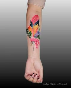female color watercolor Tatuaggio su forearm #50893 | Tatuatore Антон Фадин