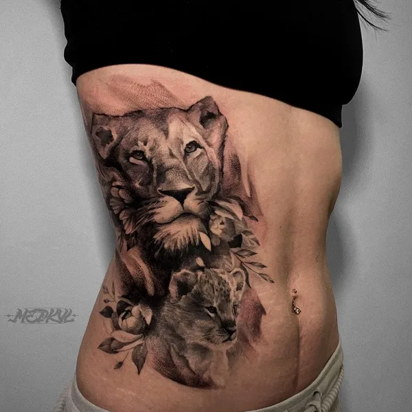 Graphic tattoo by Слава Меркул in Омск