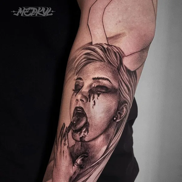 Graphic tattoo by Слава Меркул in Омск