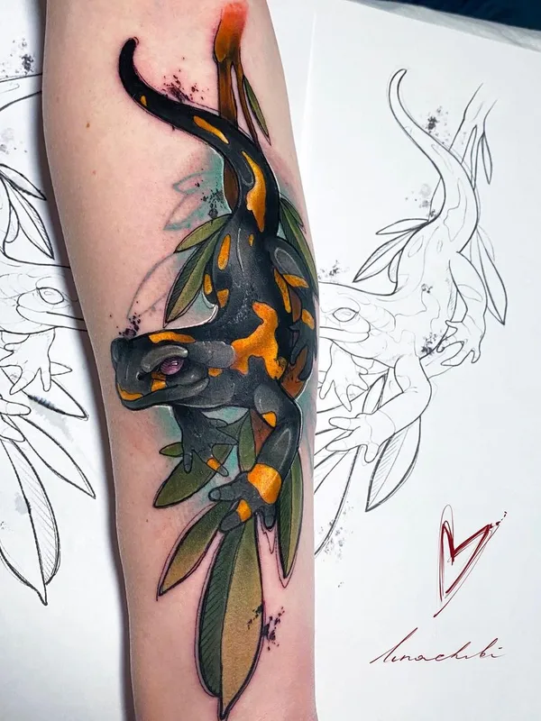 color illustrative tatouage sur forearm #50931 | Artiste tatoueur Селина Кайл