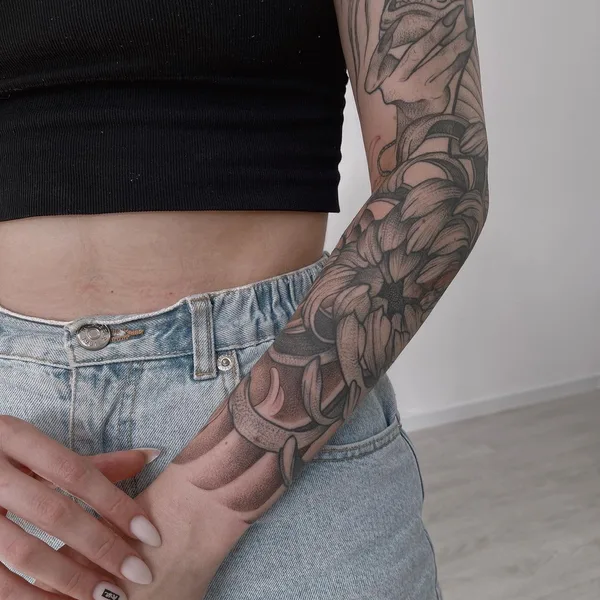 Graphic tattoo by Яна in Красноярск