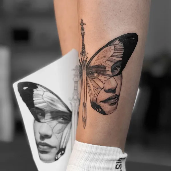 Graphic tattoo by Яна in Красноярск