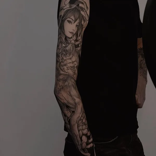 Graphic tattoo by Яна in Красноярск