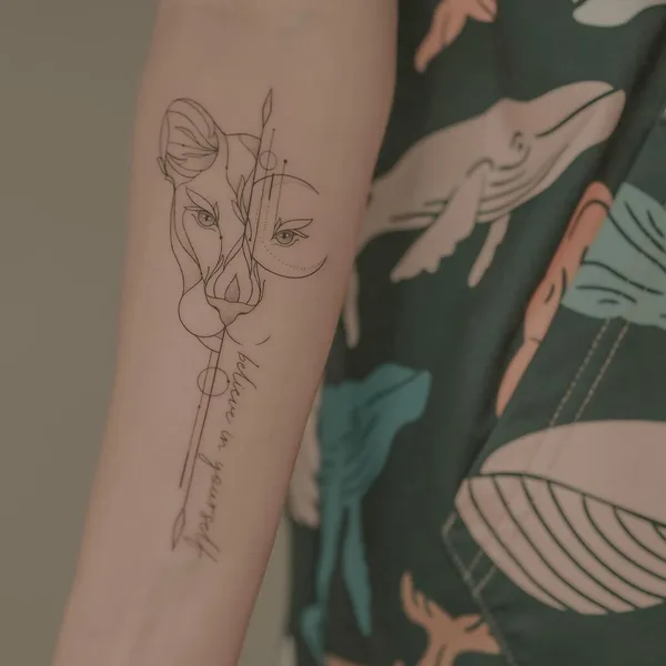 Graphic tattoo by Лена Осень in Красноярск