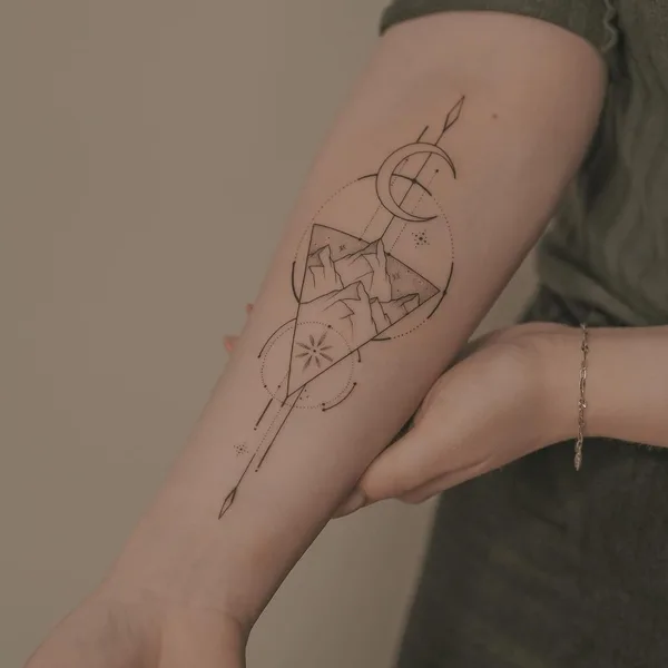 Graphic tattoo by Лена Осень in Красноярск