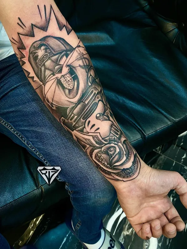black and grey black and grey tattoo on forearm #51028 | Tattoo Artist Максим Калач