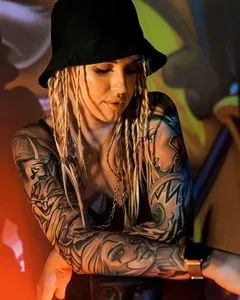 female black and grey black and grey tattoo on full sleeve #51021 | Tattoo Artist Максим Калач