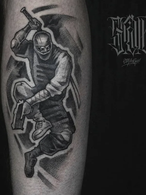 black and grey black and grey 纹身 在 forearm #38828 | 纹身师 Коля Саб