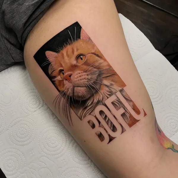 Graphic tattoo by Savaş Doğan in Istanbul