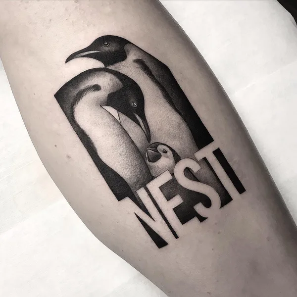 Graphic tattoo by Savaş Doğan in Istanbul