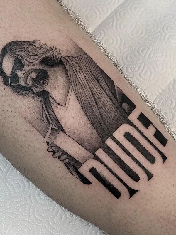 black and grey realism tattoo on calf #65119 | Tattoo Artist Savaş Doğan