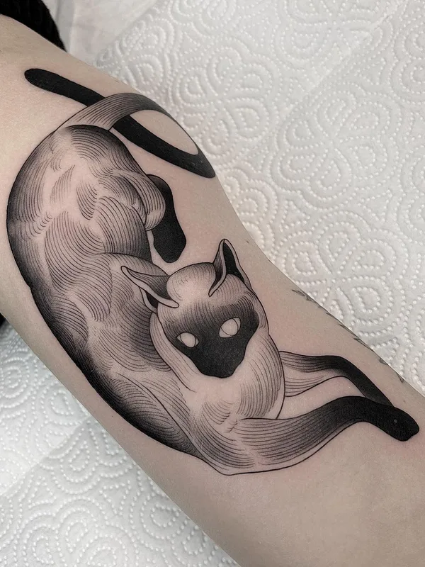 black and grey blackwork tattoo on forearm #65120 | Tattoo Artist Savaş Doğan