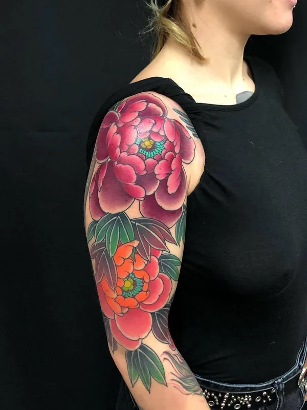 female color japanese 纹身 在 full sleeve #29456 | 纹身师 Rodrigo Souto Bueno