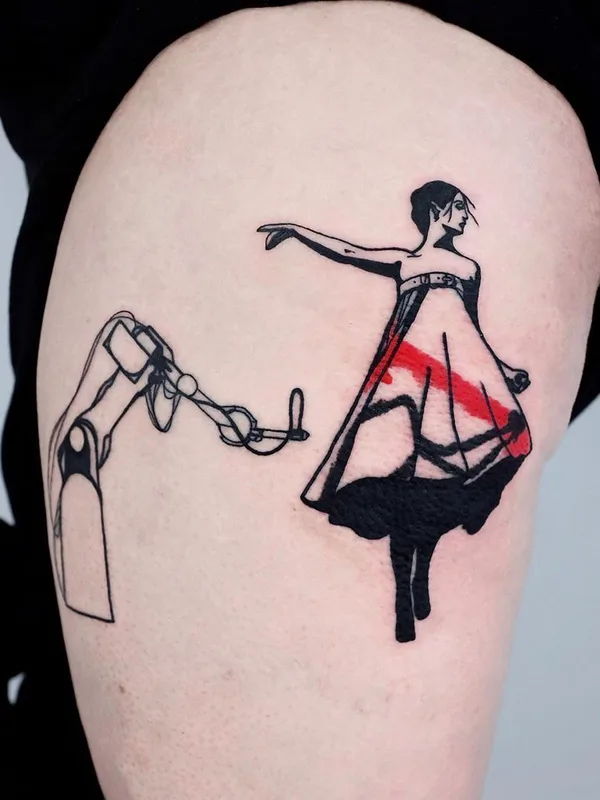 Abstract tattoo by The Wolf Rosario in Toronto