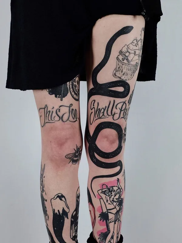 Abstract tattoo by The Wolf Rosario in Toronto