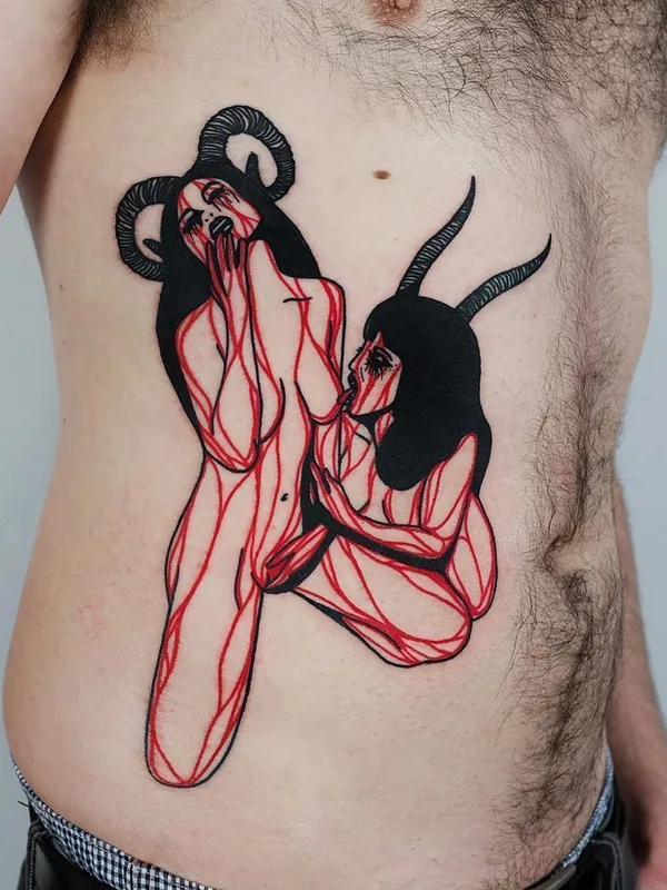 Abstract tattoo by The Wolf Rosario in Toronto