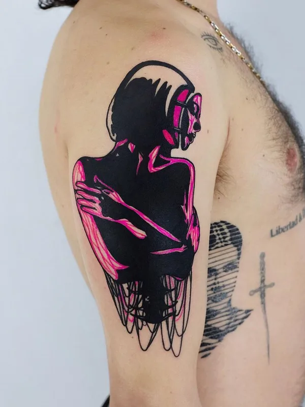 Abstract tattoo by The Wolf Rosario in Toronto