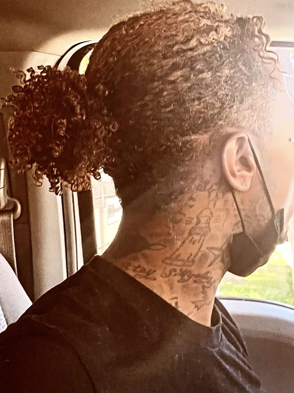 male black blackwork татуировка на neck #66407 | Тату мастер Bryan Brazile