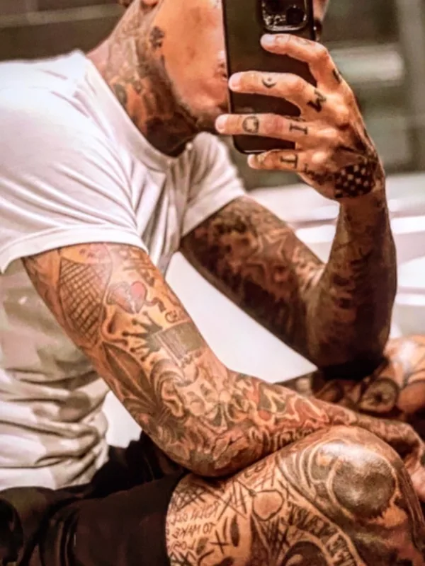 male black blackwork татуировка на full arm #66403 | Тату мастер Bryan Brazile