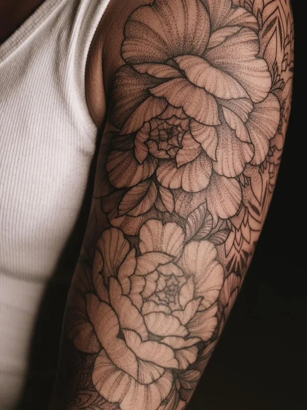 Лайнворк tattoo by Саша Масюк in Los Angeles