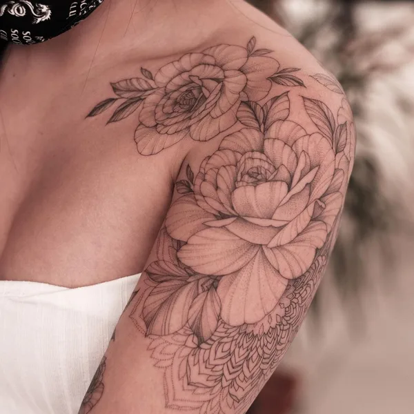 Linework tattoo by Саша Масюк in Los Angeles
