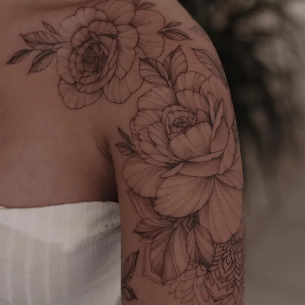 Linework tattoo by Саша Масюк in Los Angeles
