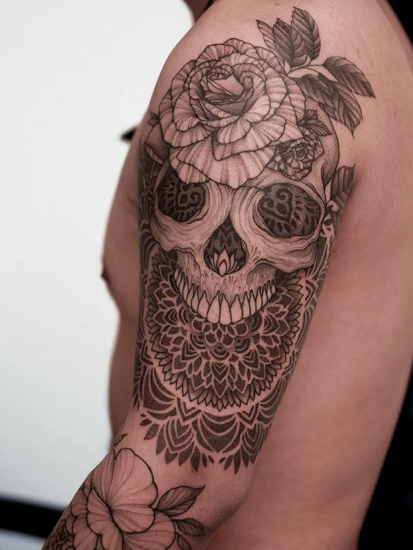 Лайнворк tattoo by Саша Масюк in Los Angeles