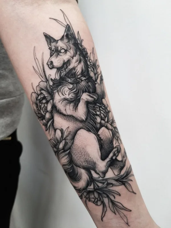 black and grey black and grey tattoo auf forearm #40170 | Tätowierer MaryAnn