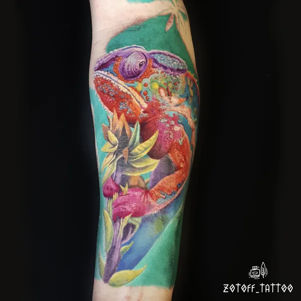 Horror tattoo by zotoff_tattoo in Moscow