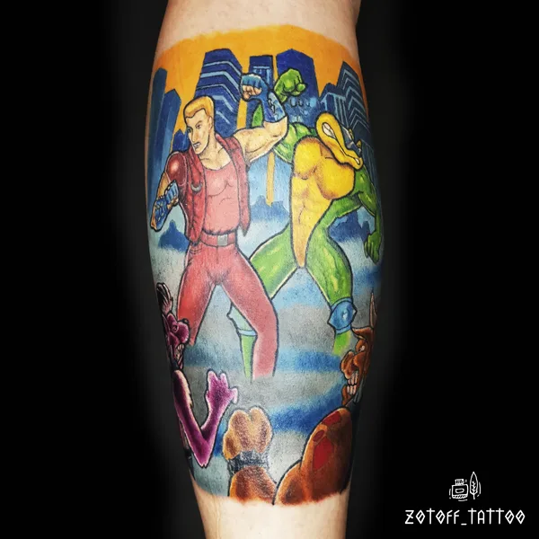 Horror tattoo by zotoff_tattoo in Moscow